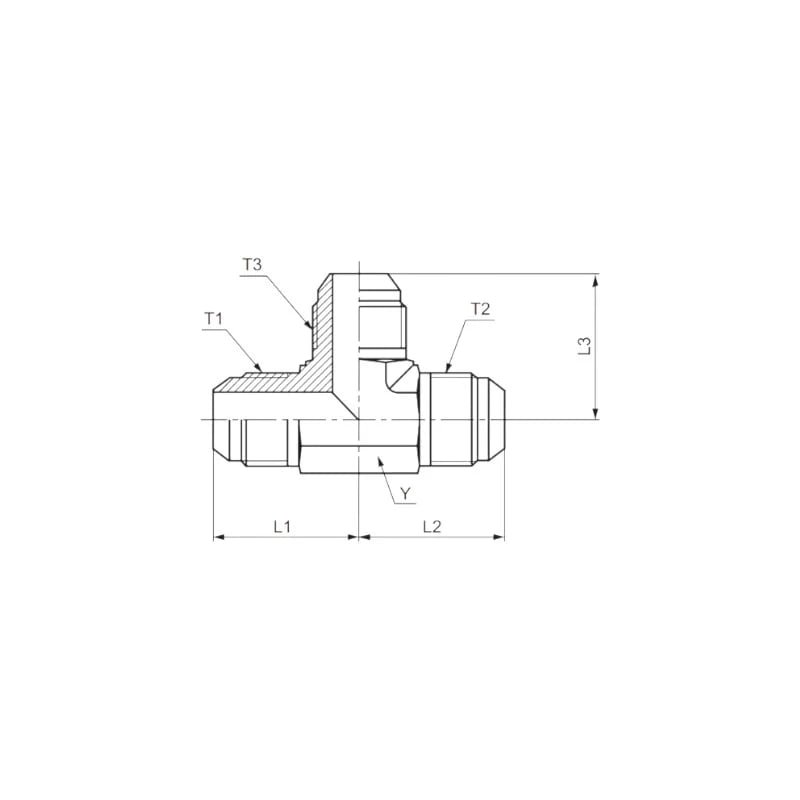 JIC Tee Adapter Connection View
