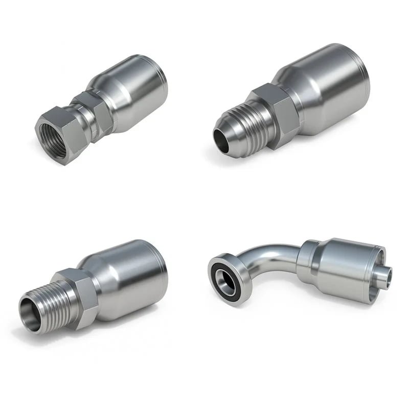 Stainless Steel One Piece Crimp Hose Fittings