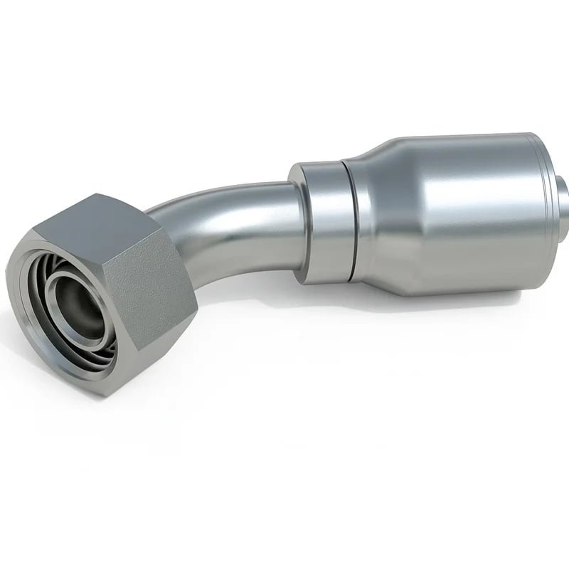 43 Series-Female Swivel Metric Hose Fitting 45° Elbow