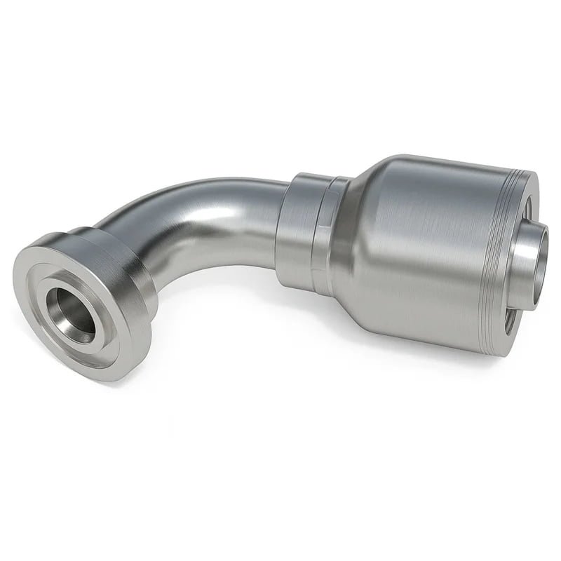 Stainless 71 Series Flange Hose Fitting 90° Elbow