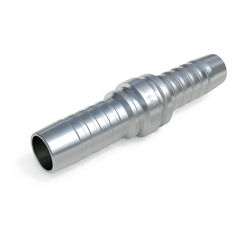 Stainless Two Piece Double Hose Fitting