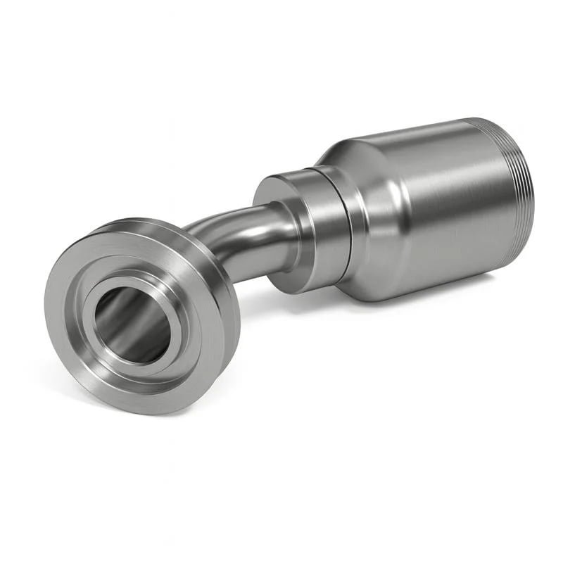 Stainless 78 Series Flange Hose Fitting 45° Elbow