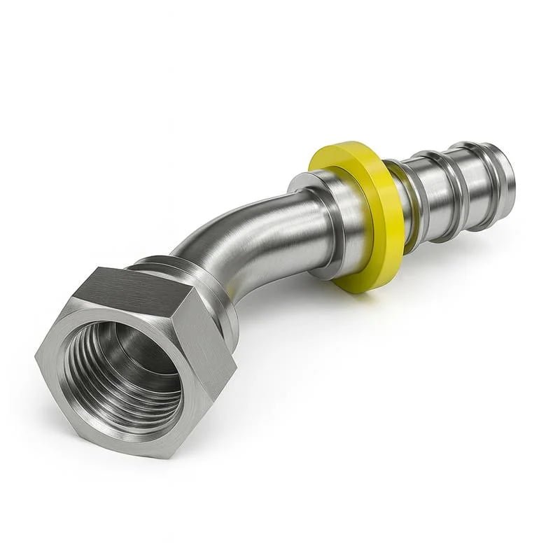 Stainless Push Lok Female ORFS Fitting 45° Elbow