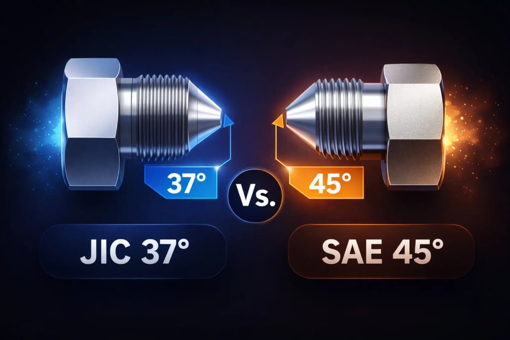 JIC 37° Vs. SAE 45° Flare Hydraulic Fittings