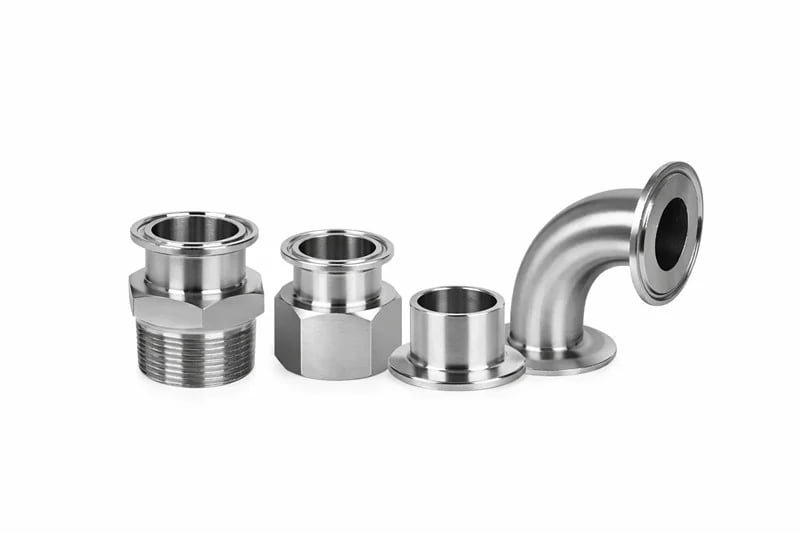 Stainless steel tri-clamp fittings for data center cooling