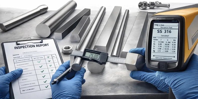 Incoming material inspection process at TITAN Fluid factory