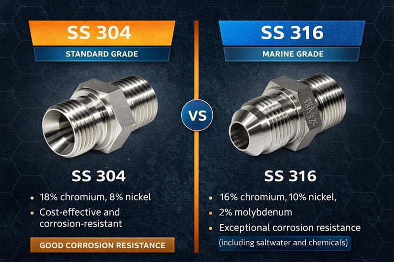 304 vs 316 stainless steel fittings