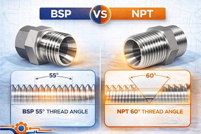 NPT vs BSP threads hydraulic fittings