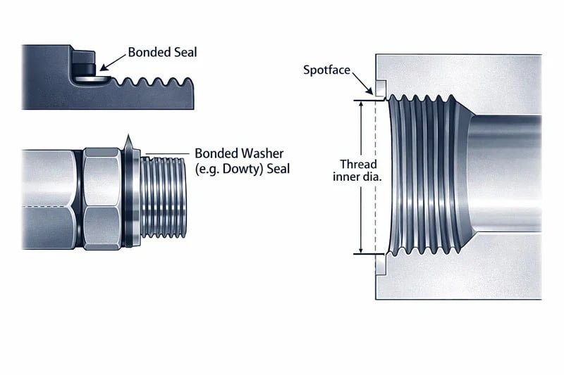 BSP Fitting with Bonded Seal