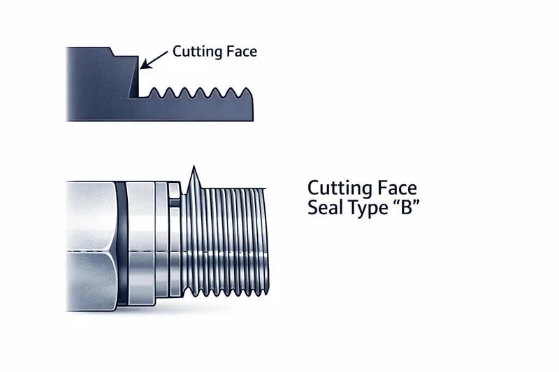 BSPP Cutting Face Seal Type “B” Seal