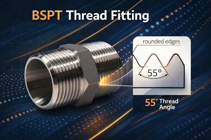 BSPT tapered thread interference sealing