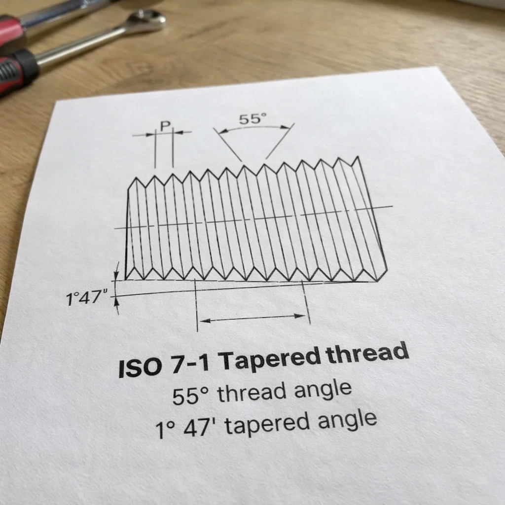 BSPT tapered thread design