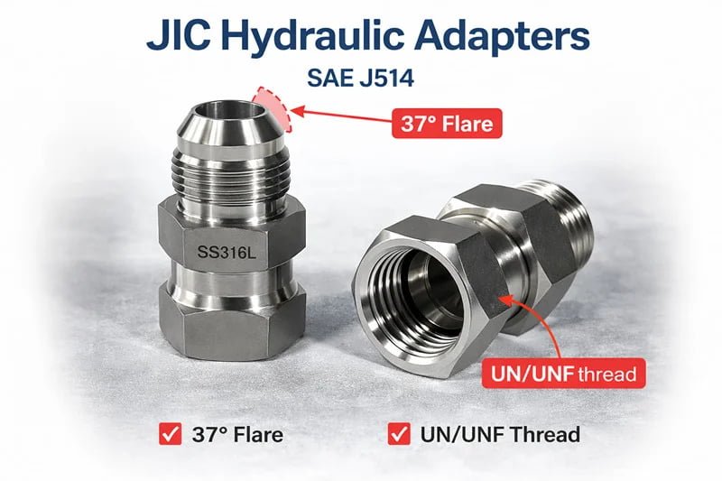 Stainless Steel JIC Hydraulic Adapters - Technical Overview