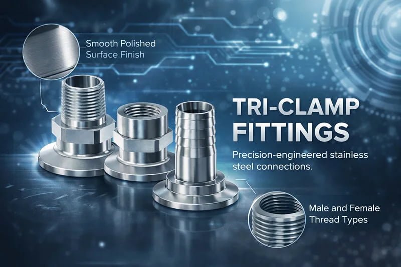 Tri-clamp Threaded Adapter - Stainless Steel Sanitary Fittings